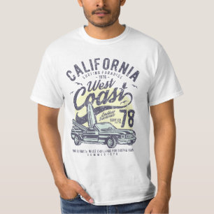 T-shirt Cru surfant du paradis 78 de côte ouest de la