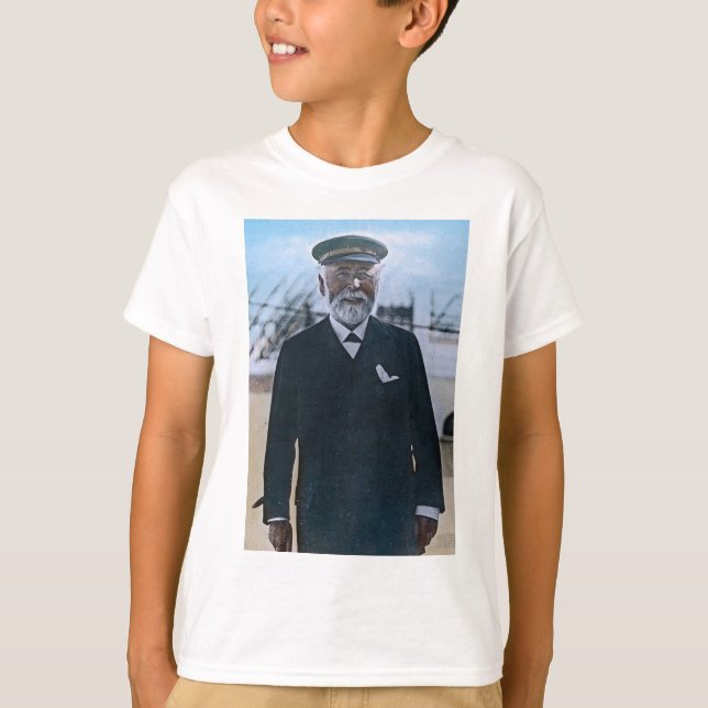 T-shirt Cru titanique de capitaine Edward Smith de RMS (Devant)
