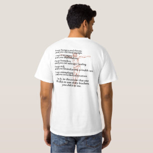 T-shirt Crucifix de justice sociale (arrière)