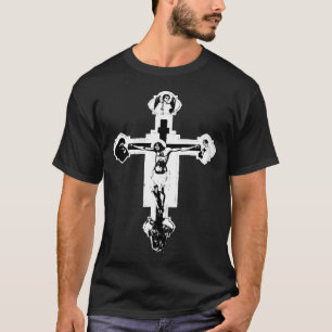T-shirt Crucifix gothique en B&W