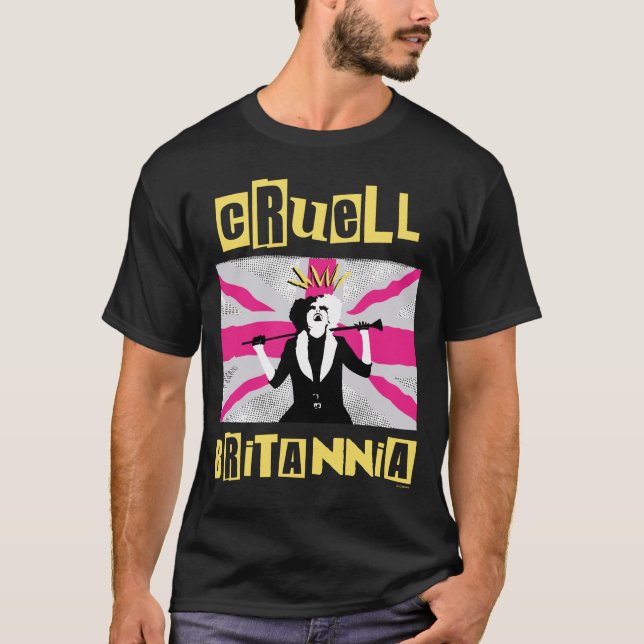 T-shirt Cruella| Cruell Britannia Flag Pop Art (Devant)