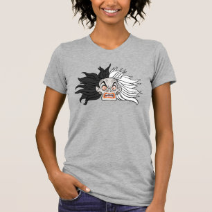 T-shirt Cruella de Vil  Visage effrayant
