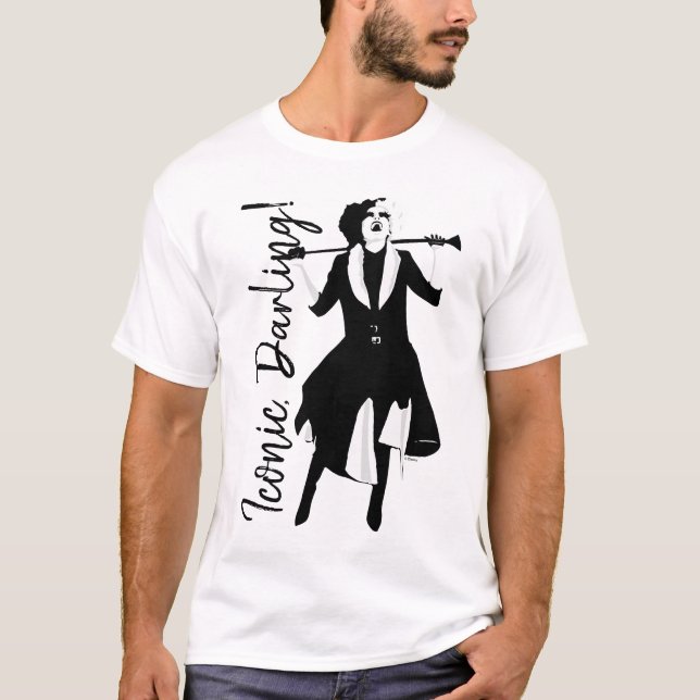 T-shirt Cruella| Portrait du stylo d'art pop rire (Devant)