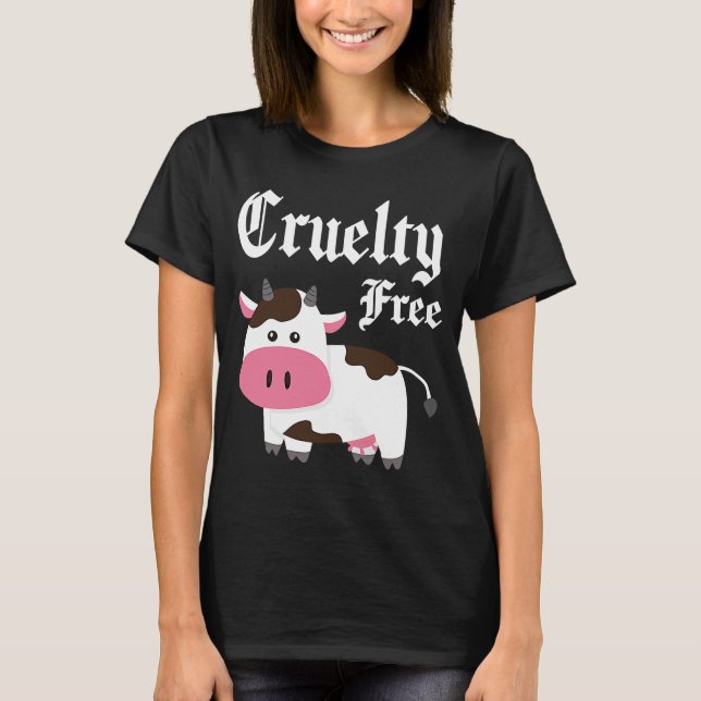 T-shirt Cruelty Free Go Vegan & Stop Killing Animaux (Devant)