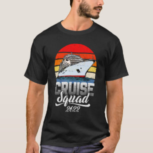 T-shirt Cruise Squad 2022 Vintage Matching Family Cruising