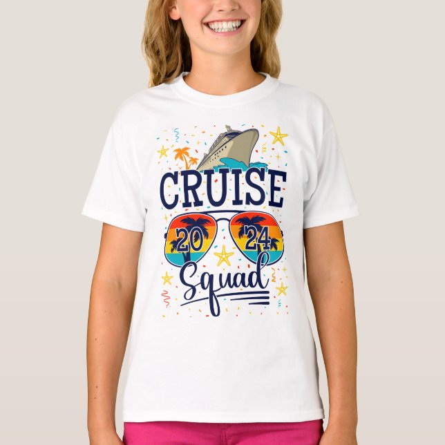 T-shirt Cruise Squad 2024 Cruising Vacation Girl (Devant)