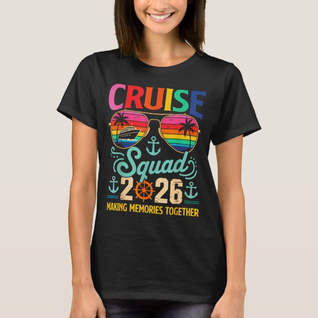 T-shirt Cruise Squad 2026 Family Group Matching Summer Vac (Devant)