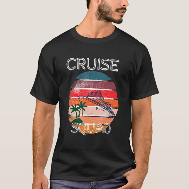 T-shirt Cruise Squad with Coconut tree (Devant)