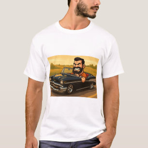 T-shirt Cruisin’ avec attitude – Conducteur de dessin anim