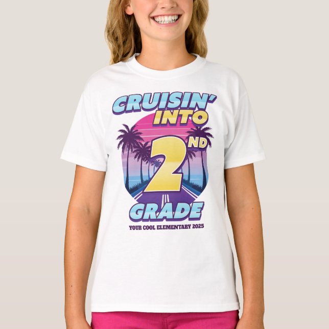 T-shirt Cruisin’ Back to School 2nd Grade Girl's (Devant)