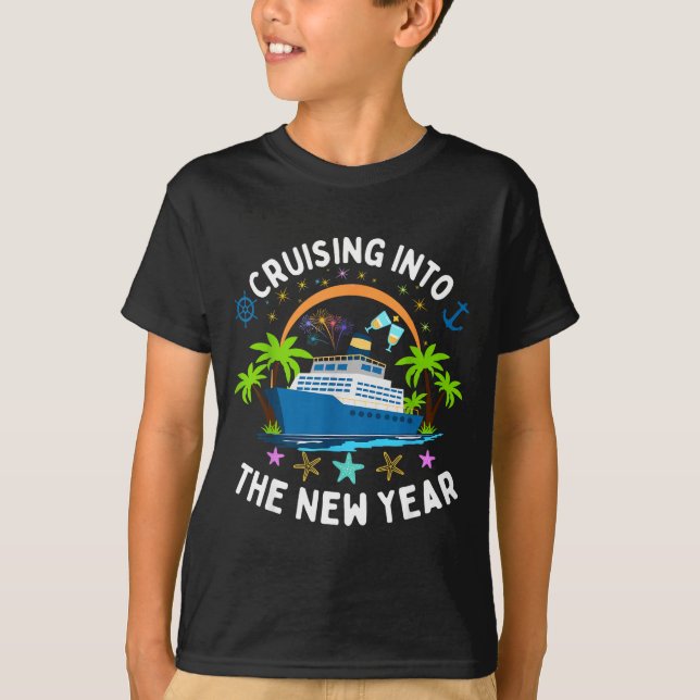 T-shirt Cruising Into New Year 2026 Family Matching Vacati (Devant)