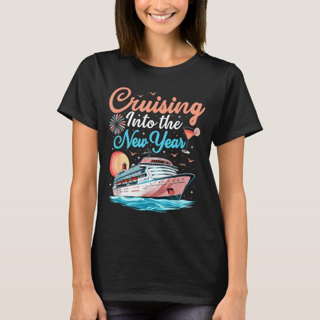 T-shirt Cruising Into New Years Eve Party Countdown Happy  (Devant)