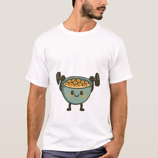 T-shirt Crunch Time- Funny Cereal Gym Workout  (Devant)