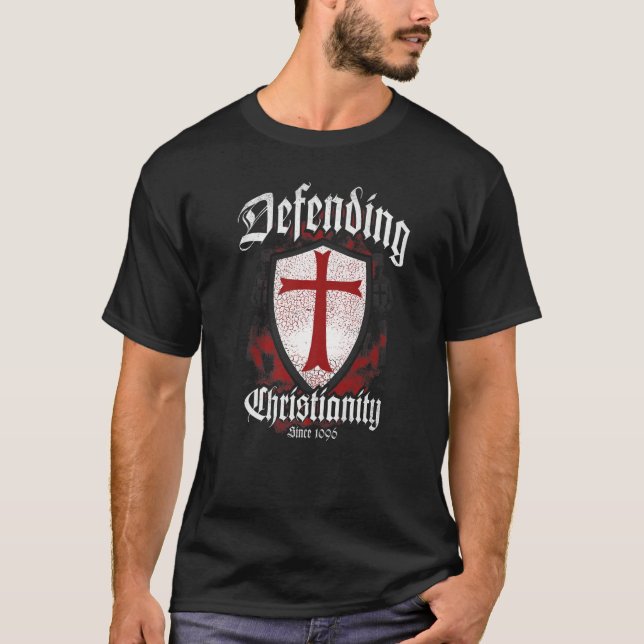 T-shirt Crusader Knights Templier Guerrier De Dieu Premium (Devant)