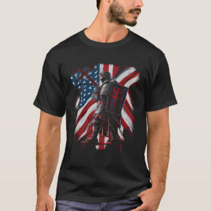 T-shirt Crusader Templar Kneeling Crusader Templar Warriar