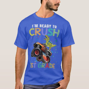 T-shirt Crush 1st Grade Monster Truck Dinosaur Back To Sch