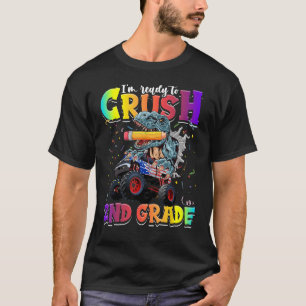 T-shirt Crush 2nd Grade Dinosaur Monster Truck back to Sch