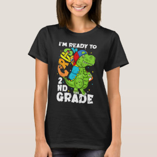 T-shirt Crush 2nd Grade Rex Dinosaur Back To School Boys K