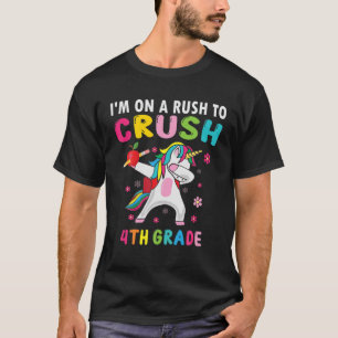 T-shirt Crush 4E Grade Dabbing Unicorn Premier Jour De Fou