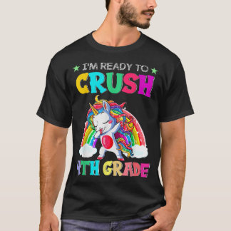 T-shirt Crush 4th Grade Unicorn Dabbing Back To School Gir