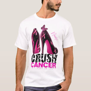 T-shirt Crush Breast Cancer Nom de sensibilisation customi