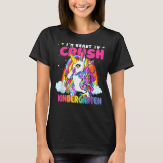 T-shirt Crush Kindergarten Dabbing Unicorn Back To School 