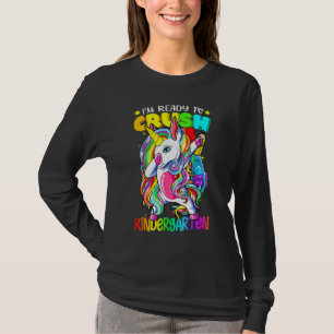 T-shirt Crush Kindergarten Dabbing Unicorne Retour À L'Éco