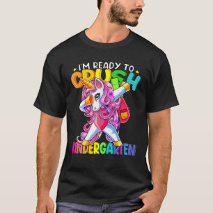 T-shirt Crush Kindergarten Dabbing Unicorne Retour À L'Éco