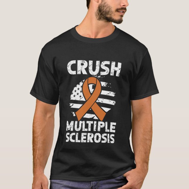 T-shirt Crush Multiple Sclerosis Orange Multiple Sclerosis (Devant)