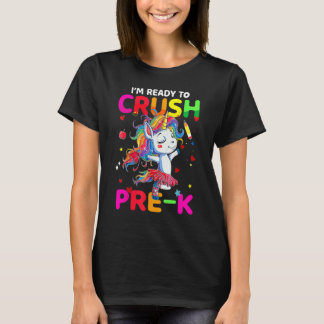 T-shirt Crush Pre K Cute Unicorn Back To School Girls