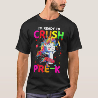 T-shirt Crush Pre K Cute Unicorn Back To School Girls