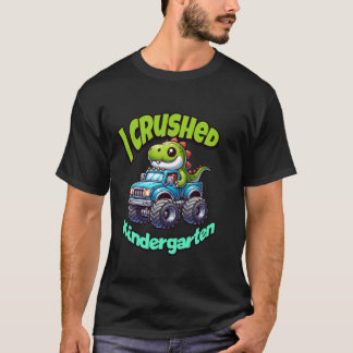T-shirt Crushed Kindergarten Dinosaur Monster Truck