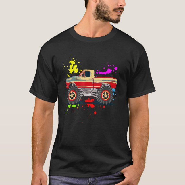 T-shirt Crusher Trucks 4x4 Short Bed Bump Side Pickup Truc (Devant)