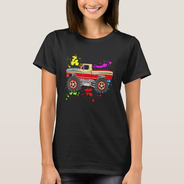 T-shirt Crusher Trucks 4x4 Short Bed Bump Side Pickup Truc (Devant)