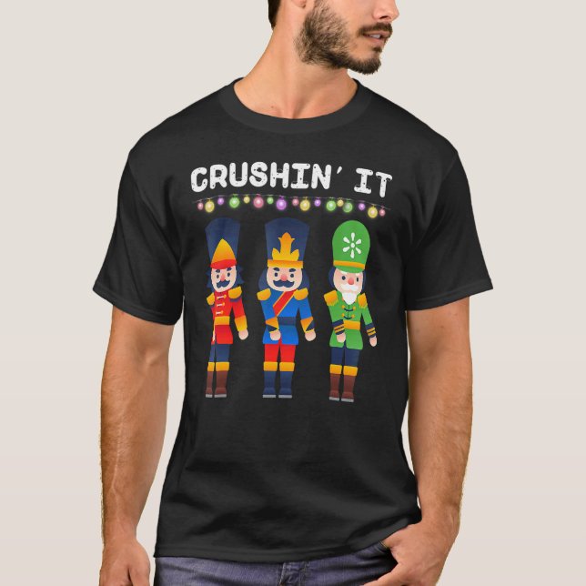 T-shirt Crushin It Flossing Nutcracker Christmas Dance (Devant)