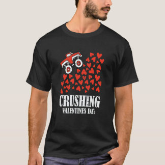 T-shirt Crushing Valentines Day Cute Heart Riding Monster 