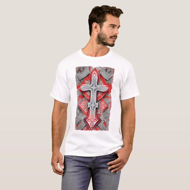 T-shirt Cruz gótica tatuta 47 (Devant entier)