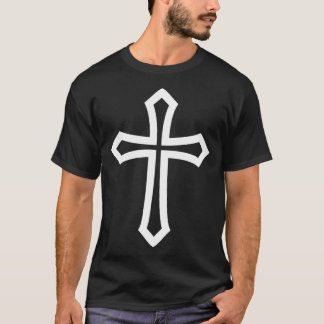 T-shirt cruz ponta seta vazada branca maior