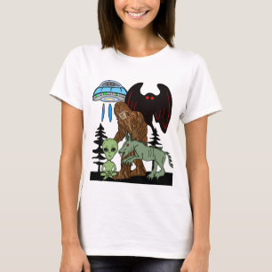 T-shirt Cryptid Big Foot Alien Mothman UFO Chupacabra