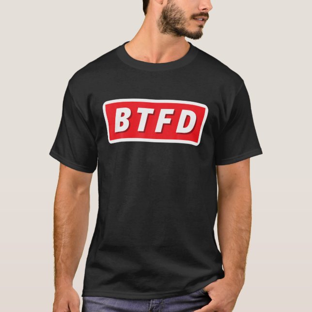 T-shirt Crypto, Acheter The Dip, Bitcoin, BTFD, NFT, Crypt (Devant)