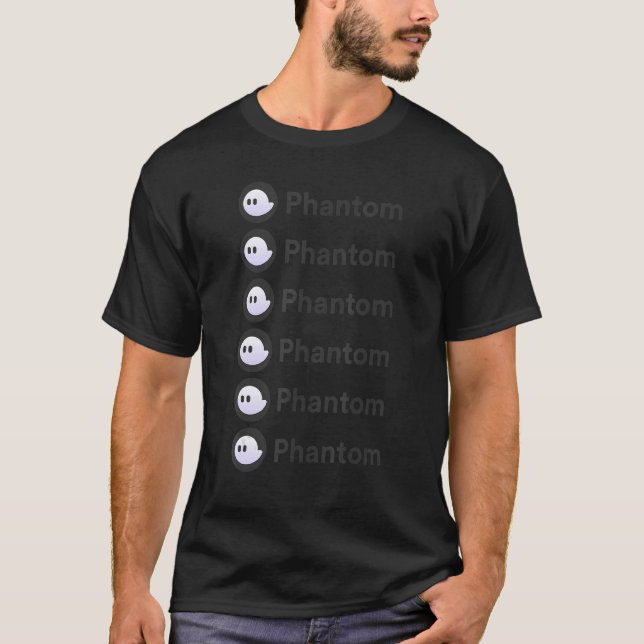 T-shirt Crypto Fantôme Et Portefeuille Nft Sur Solana Net (Devant)