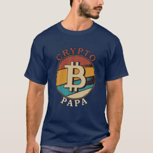 T-shirt Crypto Homme Papa Papa Bitcoin Drôle Pièce Miner H