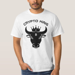 T-shirt Crypto King Personnalisé Blanc