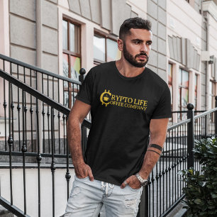 T-shirt Crypto Life Coffee Company Original Gold Logo