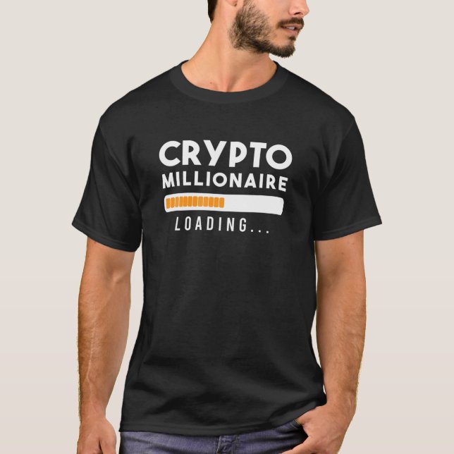 T-shirt Crypto Millionaire Blockchain Bitcoin Trader (Devant)