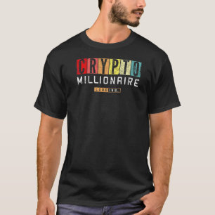 T-shirt Crypto Millionaire Chargement Vintage Bitcoin Ethe