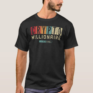 T-shirt Crypto Millionaire Chargement Vintage Bitcoin EThe