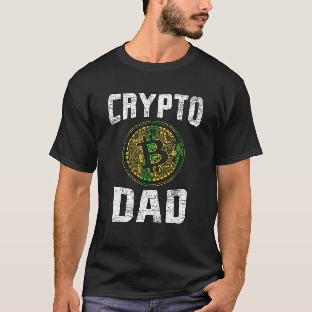 T-shirt Crypto Papa Investisseur Bull Jour Trader Bitcoi (Devant)