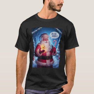 T-shirt Crypto Père Noël HODL Meme Coin Shiba Inu Christ