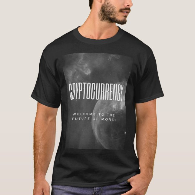 T-shirt Cryptocurrency l'avenir de l'argent (Devant)